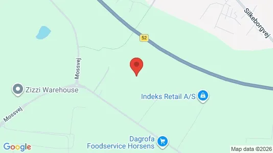 Erhvervslokaler til leje i Horsens - kort over placeringen