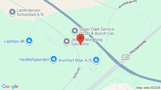 Erhvervslokaler til leje i Vejle Centrum - kort over placeringen