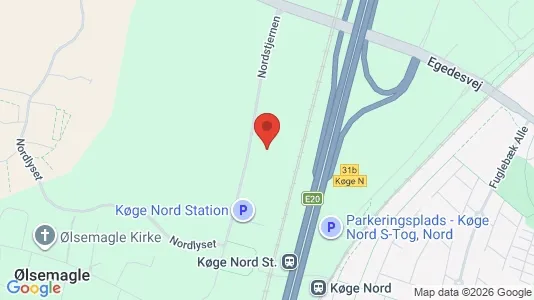 Erhvervslokaler til leje i Køge - kort over placeringen