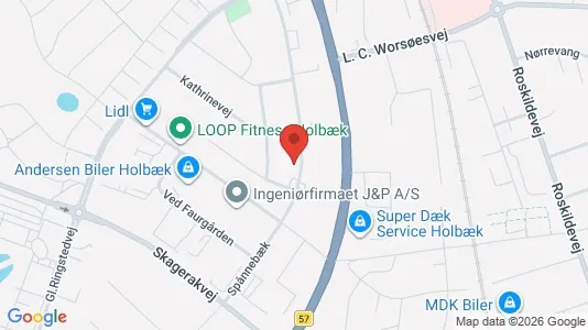 Erhvervslokaler til leje i Holbæk - Foto fra Google Street View