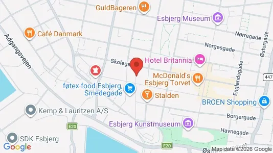 Erhvervslokaler til leje i Esbjerg Centrum - Foto fra Google Street View