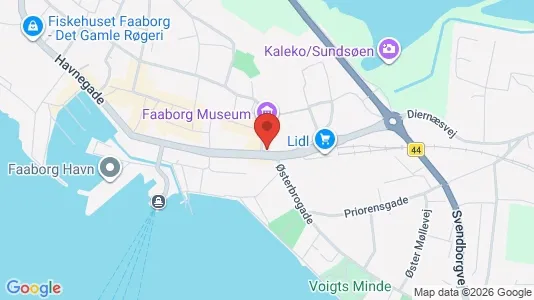 Erhvervslokaler til leje i Faaborg - kort over placeringen