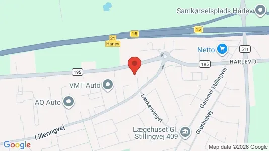 Erhvervslokaler til leje i Harlev J - kort over placeringen