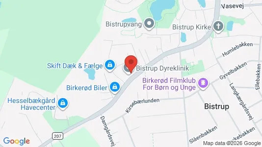 Erhvervslokaler til leje i Birkerød - kort over placeringen
