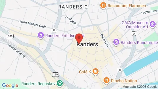 Erhvervslokaler til leje i Randers C - kort over placeringen