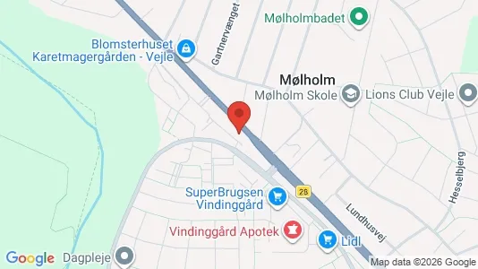 Erhvervslokaler til leje i Vejle Centrum - Foto fra Google Street View