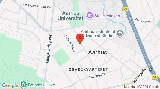 Erhvervslokaler til leje i Århus C - kort over placeringen