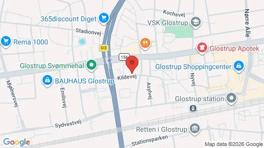 Erhvervslokaler til leje i Glostrup - kort over placeringen