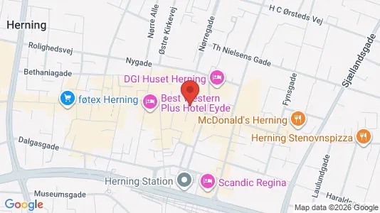 Erhvervslokaler til leje i Herning - kort over placeringen