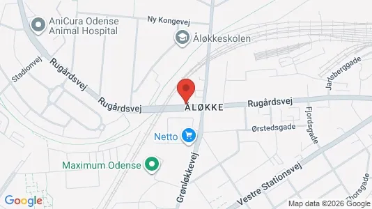 Erhvervslokaler til leje i Odense C - kort over placeringen