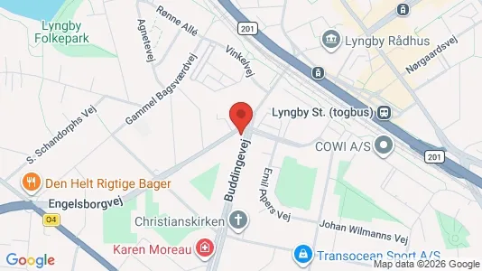Erhvervslokaler til leje i Kongens Lyngby - kort over placeringen