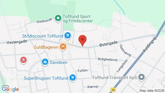 Erhvervslokaler til leje i Toftlund - Foto fra Google Street View