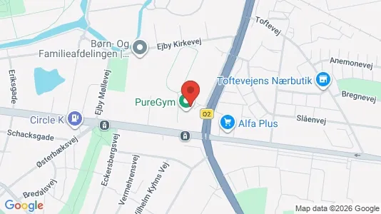 Erhvervslokaler til leje i Odense SØ - kort over placeringen