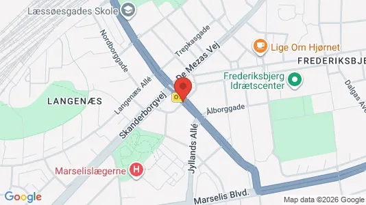 Erhvervslokaler til leje i Århus C - kort over placeringen