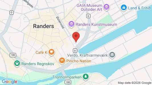 Erhvervslokaler til leje i Randers C - kort over placeringen