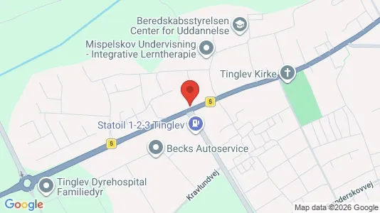 Erhvervslokaler til leje i Tinglev - kort over placeringen
