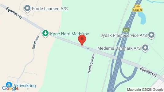 Erhvervslokaler til leje i Køge - kort over placeringen