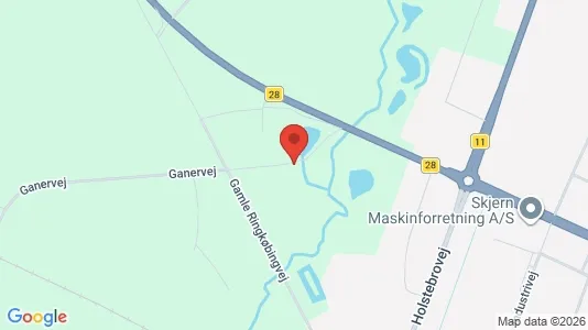 Erhvervslokaler til leje i Skjern - kort over placeringen