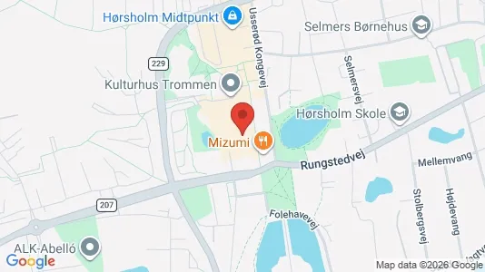 Erhvervslokaler til leje i Hørsholm - kort over placeringen