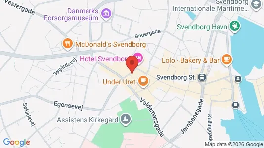 Erhvervslokaler til leje i Svendborg - kort over placeringen
