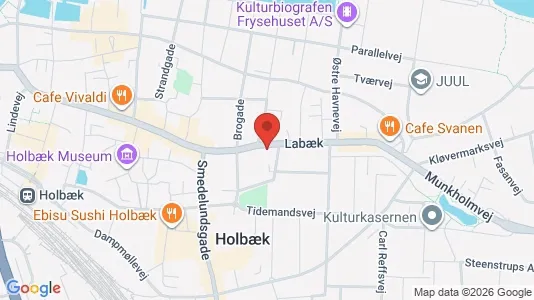 Erhvervslokaler til leje i Holbæk - Foto fra Google Street View