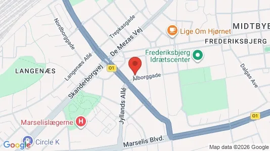 Erhvervslokaler til leje i Århus C - kort over placeringen