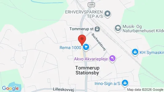 Erhvervslokaler til leje i Tommerup - kort over placeringen