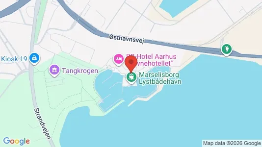 Erhvervslokaler til leje i Århus C - kort over placeringen
