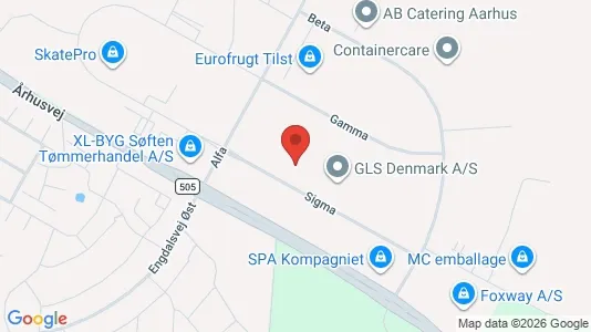 Erhvervslokaler til leje i Hinnerup - kort over placeringen