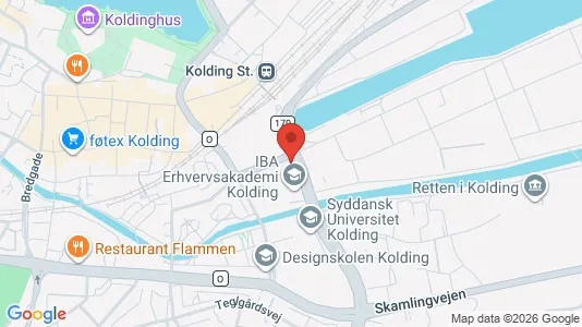 Erhvervslokaler til leje i Kolding - kort over placeringen