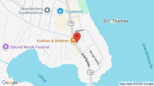 Erhvervslokaler til leje i Skanderborg - kort over placeringen