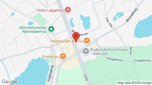 Erhvervslokaler til leje i Holte - kort over placeringen