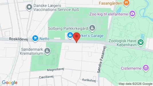 Erhvervslokaler til leje i Frederiksberg - kort over placeringen