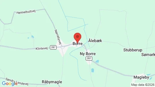 Erhvervslokaler til leje i Borre - kort over placeringen