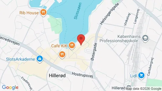 Erhvervslokaler til leje i Hillerød - kort over placeringen