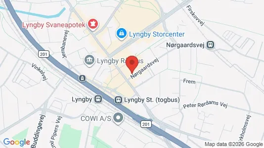Erhvervslokaler til leje i Kongens Lyngby - kort over placeringen
