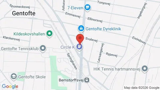Erhvervslokaler til leje i Hellerup - kort over placeringen