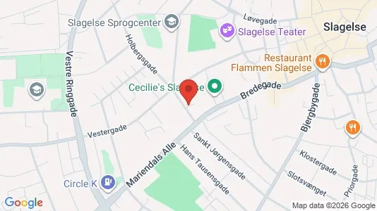 Erhvervslokaler til leje i Slagelse - kort over placeringen