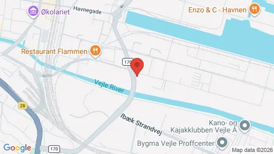 Erhvervslokaler til leje i Vejle Centrum - Foto fra Google Street View