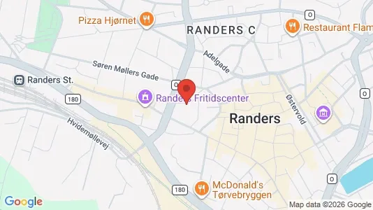 Erhvervslokaler til leje i Randers C - kort over placeringen