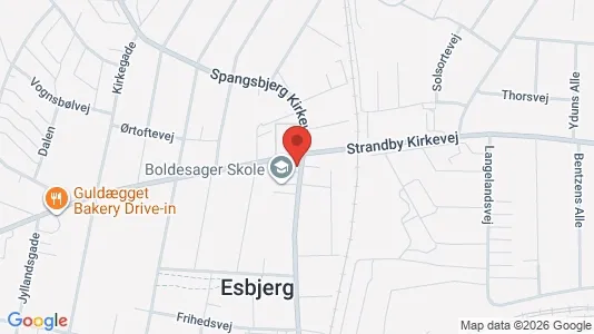 Erhvervslokaler til leje i Esbjerg Centrum - kort over placeringen