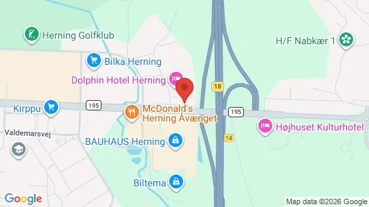 Erhvervslokaler til leje i Herning - kort over placeringen