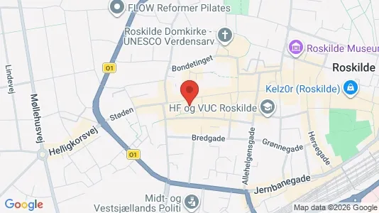 Erhvervslokaler til leje i Roskilde - kort over placeringen