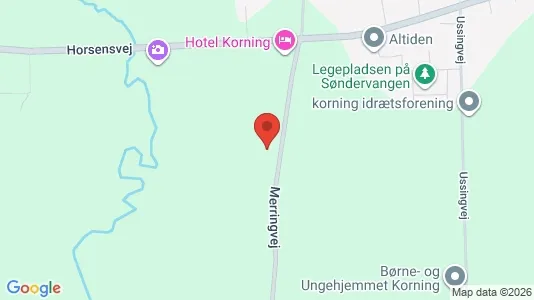 Erhvervslokaler til leje i Horsens - kort over placeringen