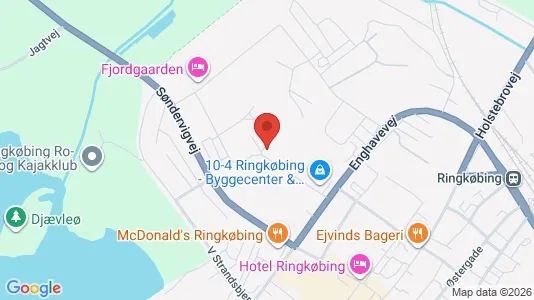 Erhvervslokaler til leje i Ringkøbing - kort over placeringen