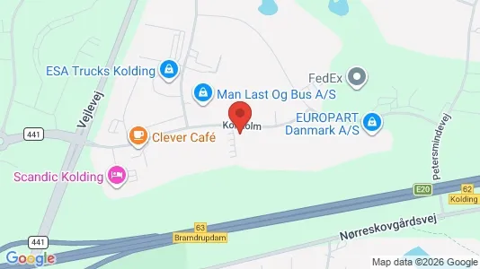 Erhvervslokaler til leje i Kolding - Foto fra Google Street View
