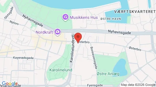 Erhvervslokaler til leje i Aalborg Centrum - kort over placeringen