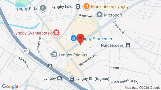 Erhvervslokaler til leje i Kongens Lyngby - kort over placeringen