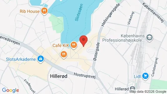 Erhvervslokaler til leje i Hillerød - kort over placeringen