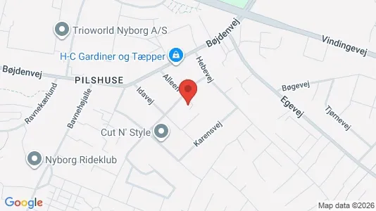 Erhvervslokaler til leje i Nyborg - kort over placeringen
